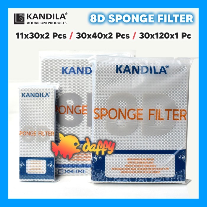 TERLENGKAP Kandila Sponge Filter 8D Honeycomb Filter akuarium kolam