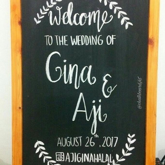 

Papan Tulis Kapur 40x60cm Chalkboard Unik Papan Hitam Blackboard TL