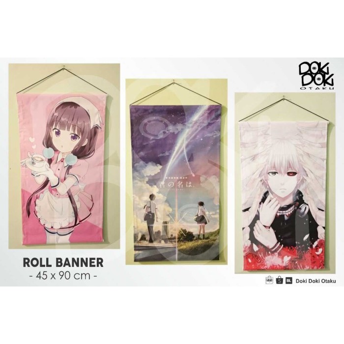 ROLL BANNER ANIME, K-POP, BAND, FREE CUSTOM