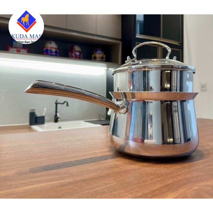 Panci Kukus Gagang Panjang Stainless 304 Diameter / Panci Steamer Serbaguna Stainless Steel Tebal