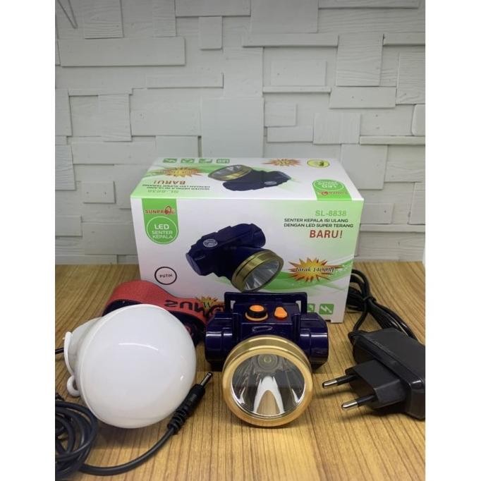 Baru Senter Kepala SUNPRO 7w / 7 watt SL 8838 (KUNING) (KOREK API)