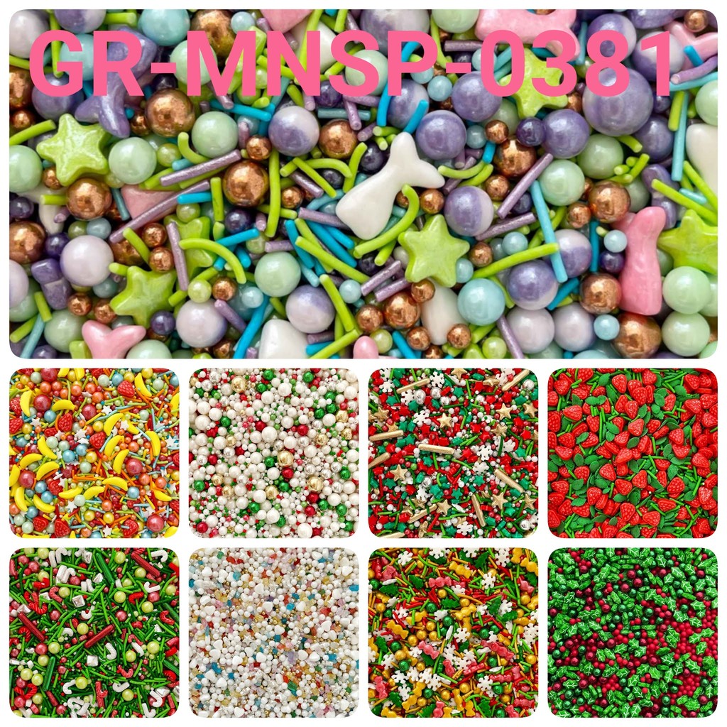 

GR-MNSP-0381 Sprinkles trimit springkel 10gr natal pisang permen buah (SPRINKLES)