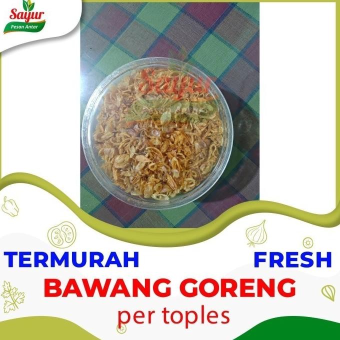 

BAWANG GORENG PER TOPLES 200GR MURNI TANPA CAMPURAN TEPUNG ORIGINAL