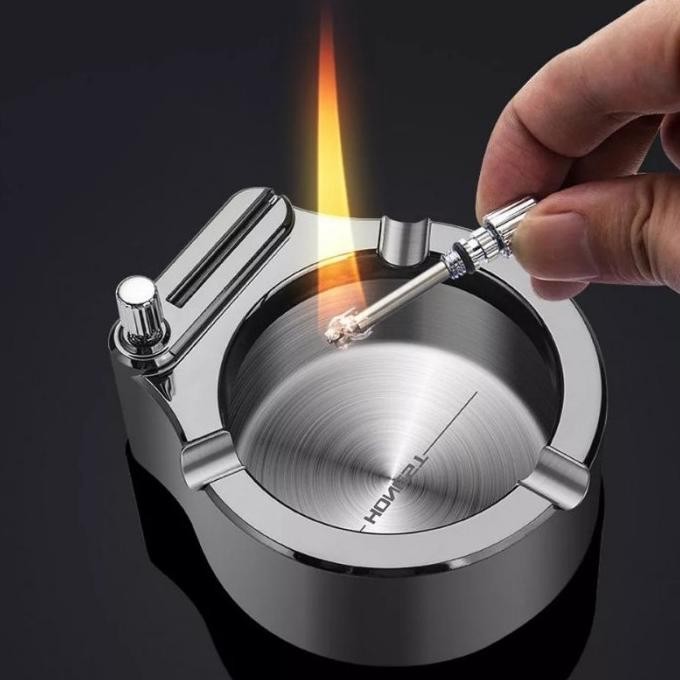 Baru Asbak Korek Gesek Honest / Asbak Stainless + Korek Api Gesek