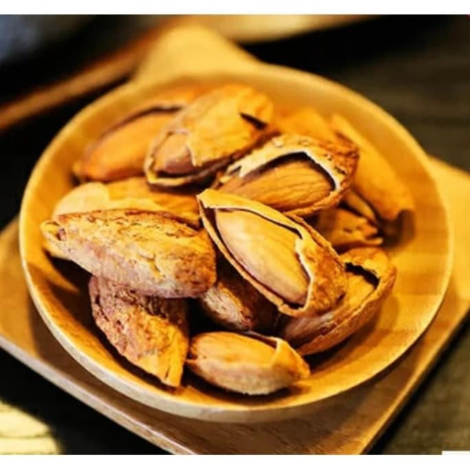 

500 GRAM KACANG ALMOND ROASTED/KACANG ALMOND PANGGANG IN SHELL USA Berkualitas