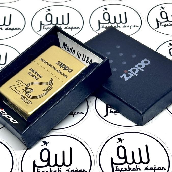 Baru Korek Zippo Gold American Classic Philadelphia Original