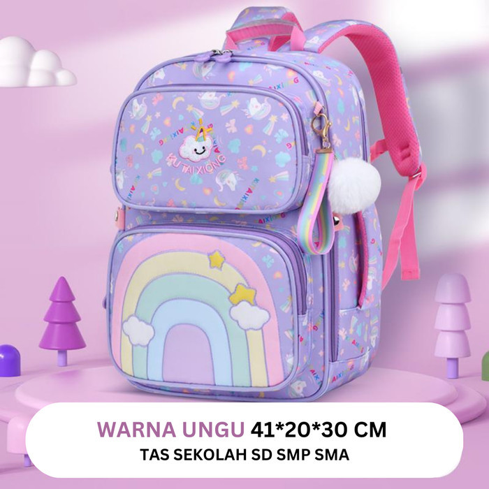 Tas Ransel Anak Perempuan / Tas Sekolah Anti Air Bisa Dijinjing