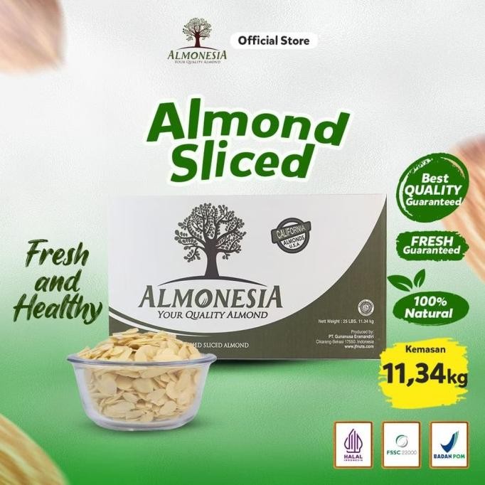 

Almond Slice Almonesia Repack(100gr/500gr/1kg) Berkualitas