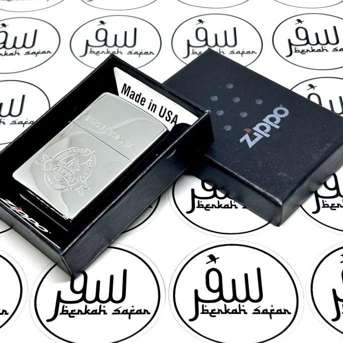 Baru Korek Zippo Silver Since 1912 USA High Polish Original