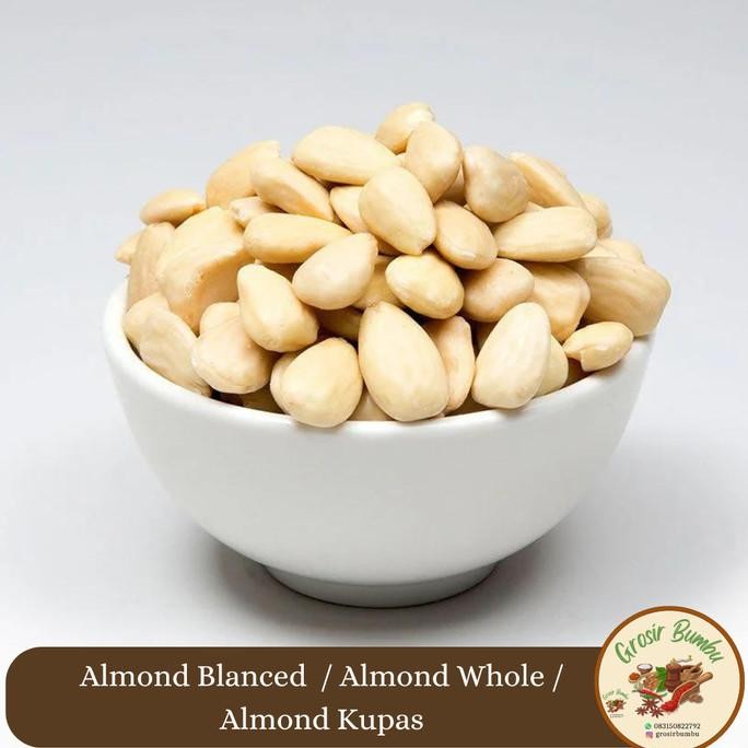 

READY Almond Blanced - 500gram / Almond Whole / Almond Kupas Berkualitas
