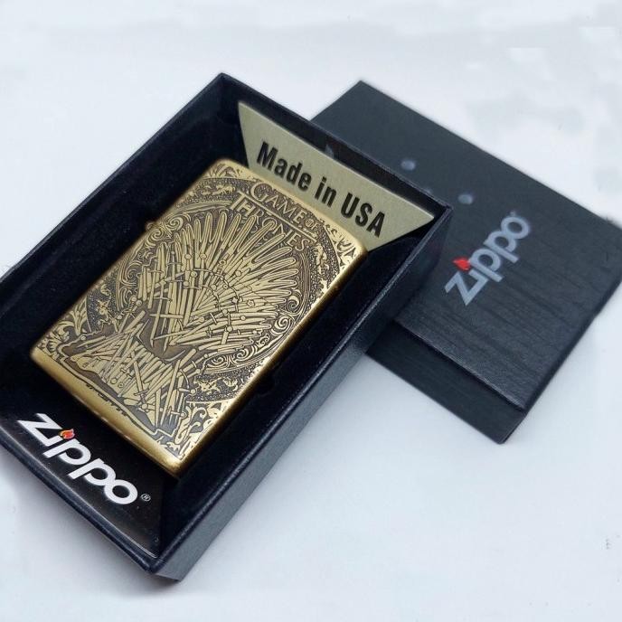 Baru Korek Api Zipo Classic Gold Game Of Thrones Grade Ori