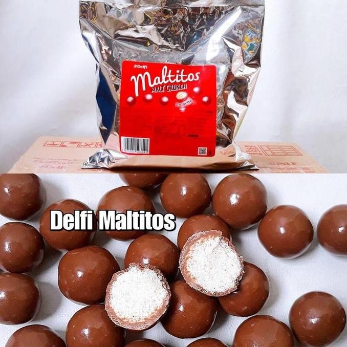 

COKELAT DELFI MALTITOS KEMASAN 500gr Almond Chocolate Coklat Snack Manis Berkualitas