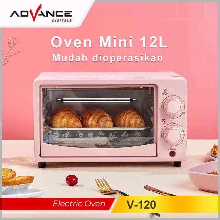 Diskon Advance Oven Listrik 400Watt 12L Electric Oven Microwave Oven Low Watt V-120 Oven Listrik