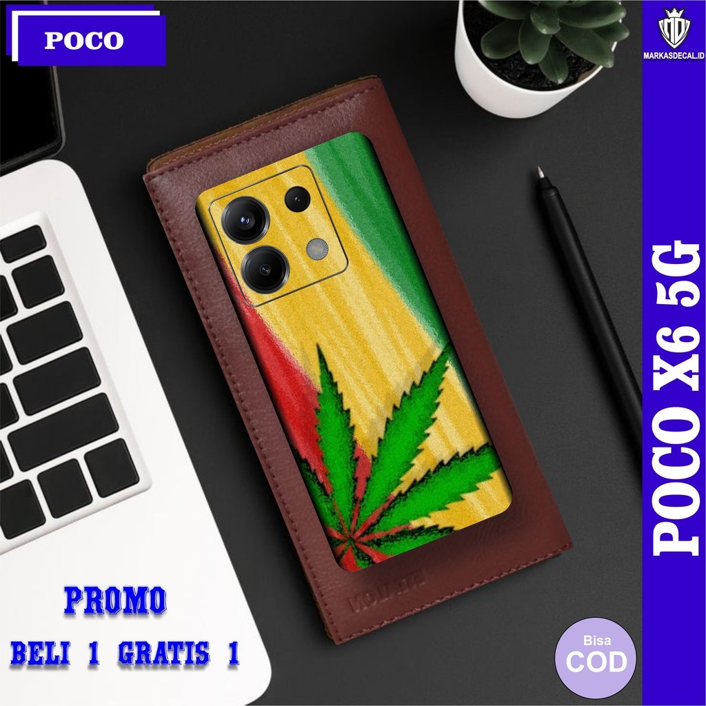 

Terlaris Poco X6 Garskin Stiker Custom Case Laminasi Tebal COD