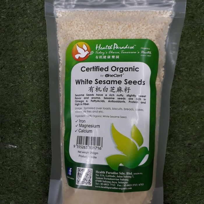 

Health paradise organic white sesame seeds 250 g