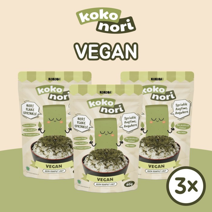 

3pcs KOKO NORI Abon Rumput Laut Tabur - VEGAN Seaweed Flake KOKOBI