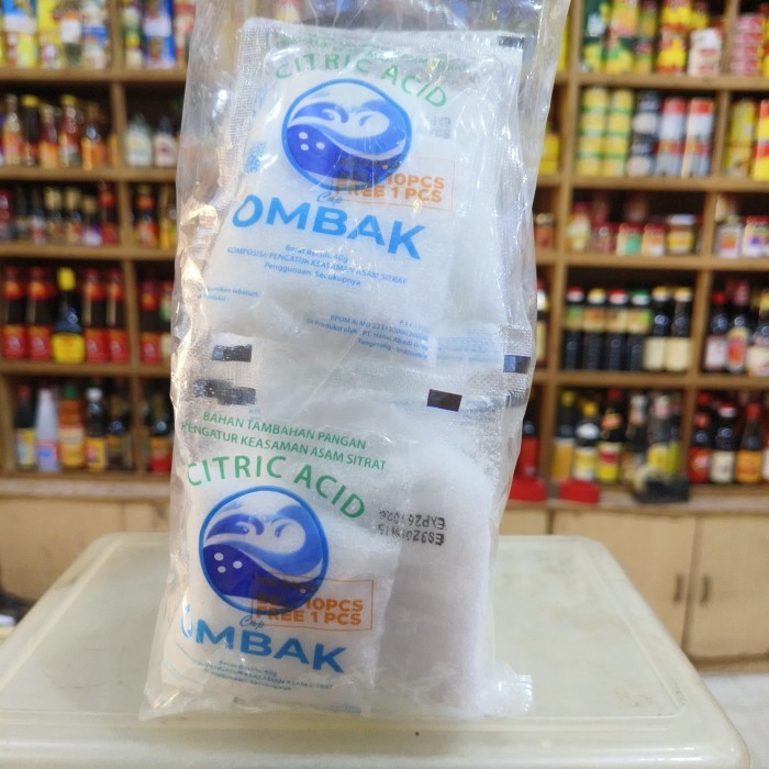 

Ombak Citric Acid/ Pengatur Keasaman Asam Sitrat 40Gr*10Pcs Free 1Pcs