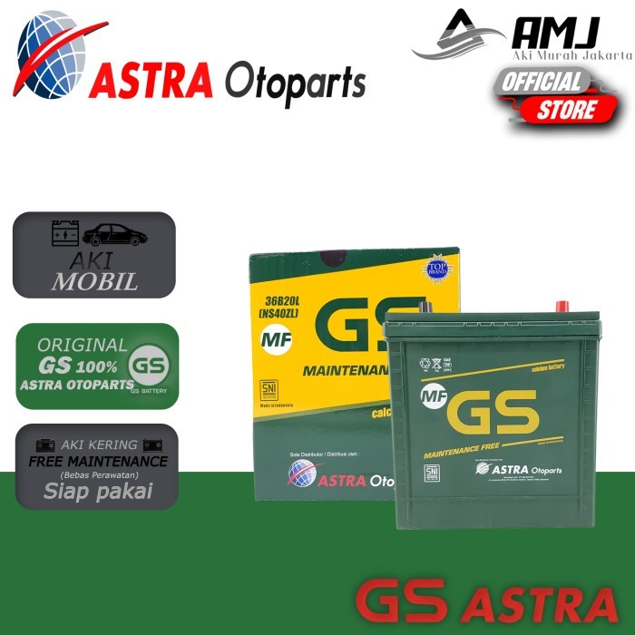 Ready Aki Mobil Mitsubishi Xpander GS Astra NS40ZL Aki Kering 12V / 35 Ah