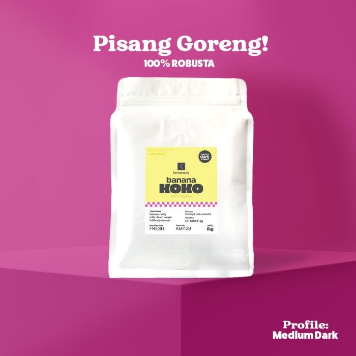 

Banana Koko Blend Biji Kopi 1Kg Robusta Whole Bean Coffee Kopi Susu