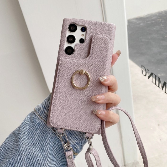 wallet lanyard case casing tali samsung s21 s22 s23 s24 ultra lucu