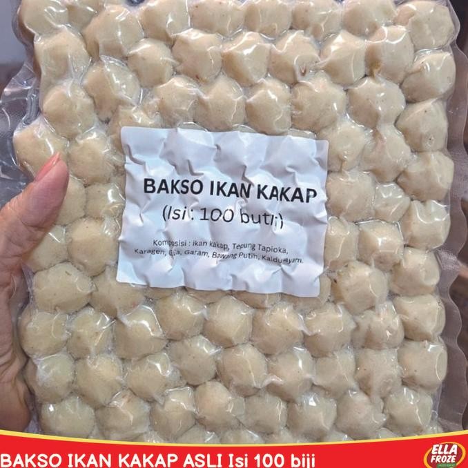 

New Bakso Ikan Kakap (Asli) Isi 100 Biji