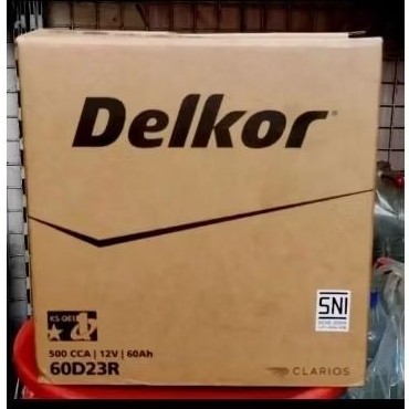 Aki Accu Kering Delkor MF 60D23R / 55D23R 60 AH, Dodge journey, Captiva bensin NFL, Camry Hybrid,