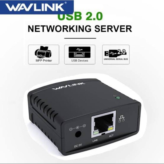 Print Server USB Wavlink 100Mbps Ethernet to USB Sharing Printer