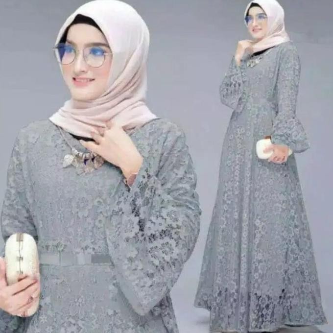 Maxi Yunita/Gamis Brukat/Gaun Pesta Mulismah Terbaru