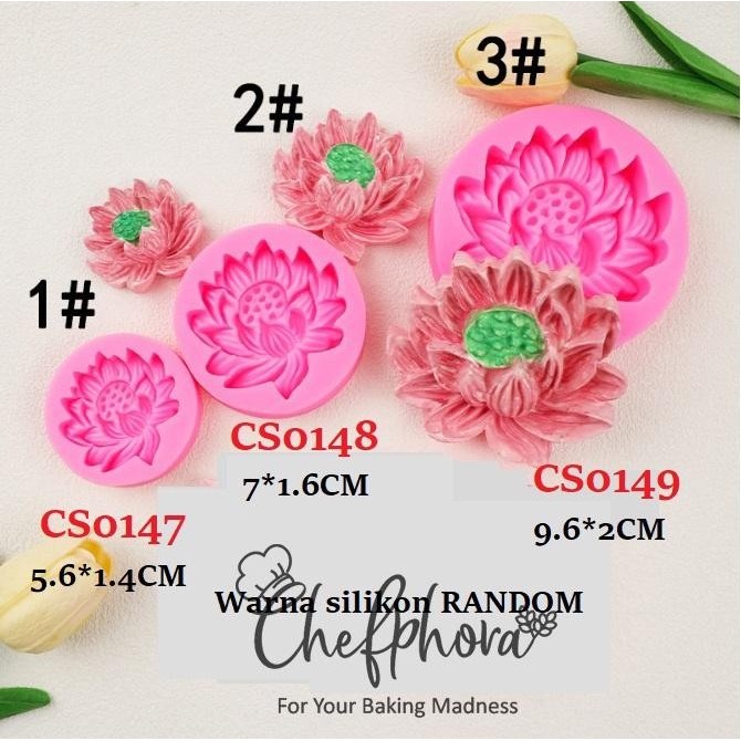 

READY CETAKAN SILIKON BUNGA TERATAI LOTUS FLOWER FONDANT COKLAT HIASAN CLAY