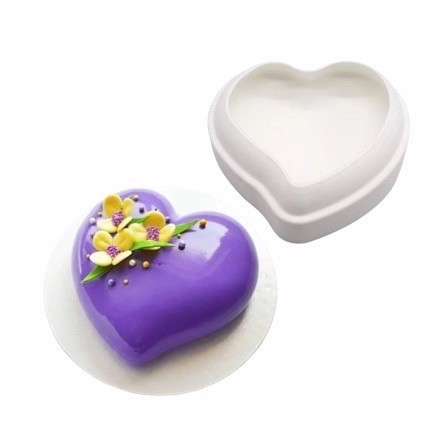 

READY CURVED HEART ENTREMET MOLD MOULD SILICONE CETAKAN KUE CAKE