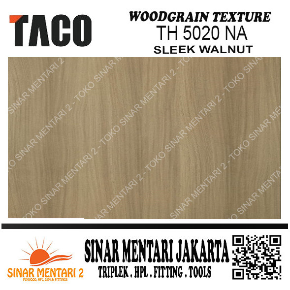 TACO HPL WOODGRAIN TEXTURE TH 5020 NA SLEEK WALNUT