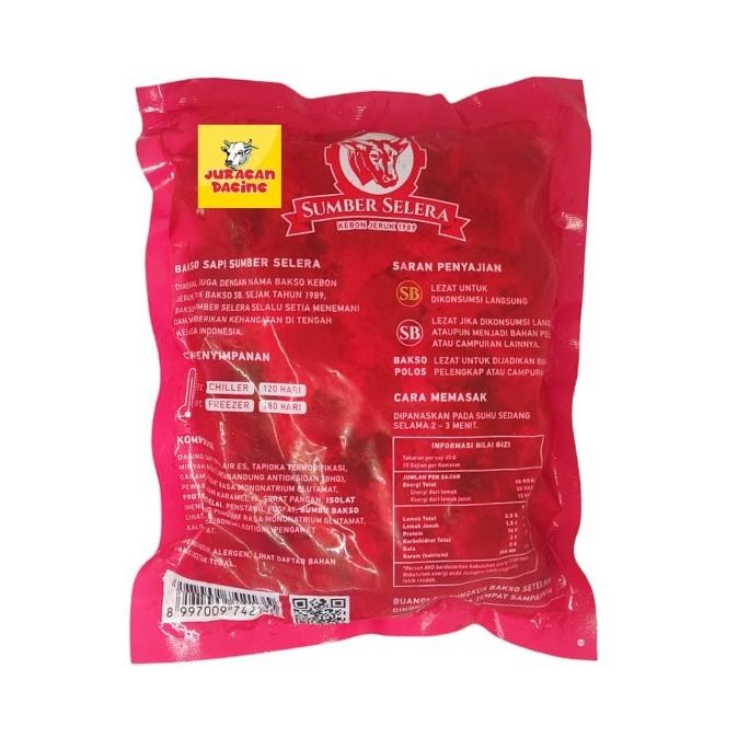 

New Sumber Selera Bakso Premium Isi 50Pcs 650Gr