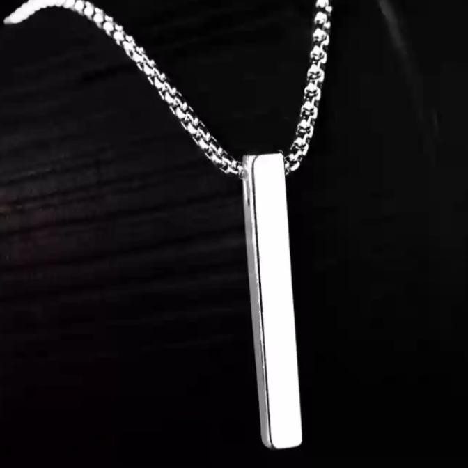 Liontin Bandul Kalung Pria Pendant Titanium Steel Necklace Minimalist