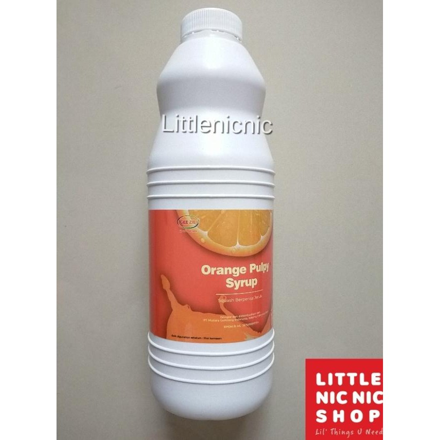 

GEE ZIE Orange Pulpy syrup 1.2 kg juice concentrate Import Taiwan