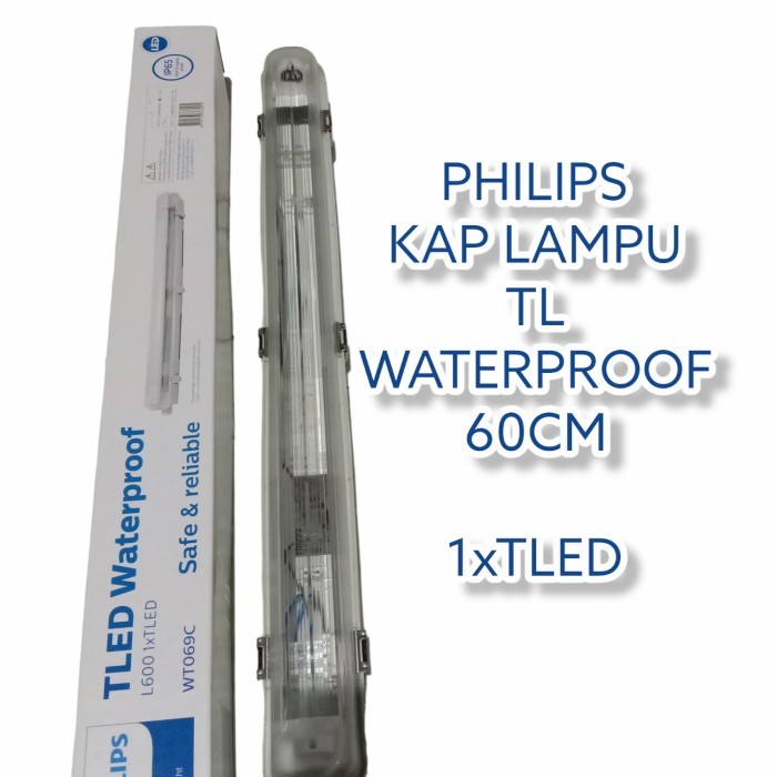 PHILIPS Kap Lampu WT069C TCW060 WATERPROOF TL 1x18w 60cm LED 1x8w