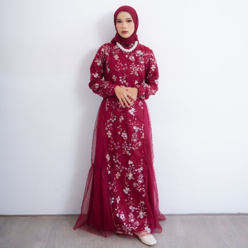VIVI DRESS BYGIAGIO dress kondangan gaun akad simple gaun wedding pernikahan baju muslim putih gaun 