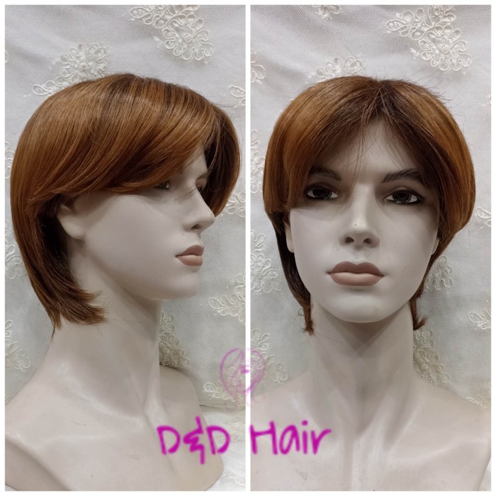 NEW Wig Rambut - Wig Pria - D&D10102 - Lightbrown - Wig Cowok - Wig Mulet