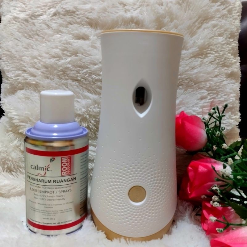 NEW Pengharum ruangan lengkap Alat spray plus Refill CALMIC sudah free batre