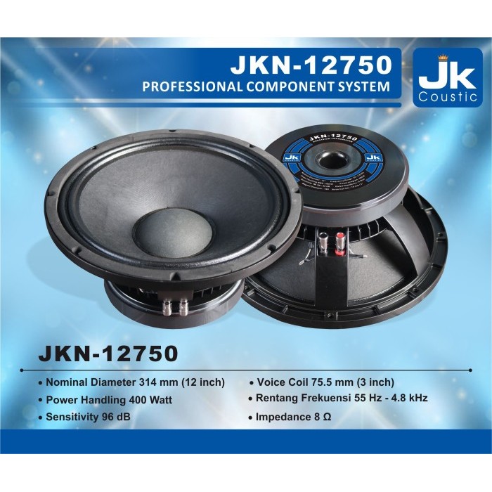 Speaker Component 12 inc Jk Coustic JKN 12750
