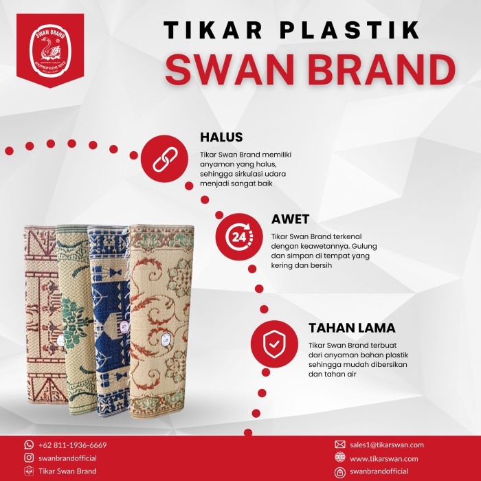 Terbaru Tikar Plastik Swan Brand - Tikar Roll Swan Brand 680 Cm X 95 Cm Best Seller