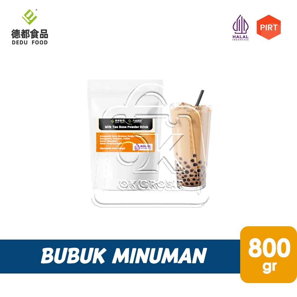 

Milk Tea Base Powder Drink DeduFood Bubuk Minuman (Pouch 800g)