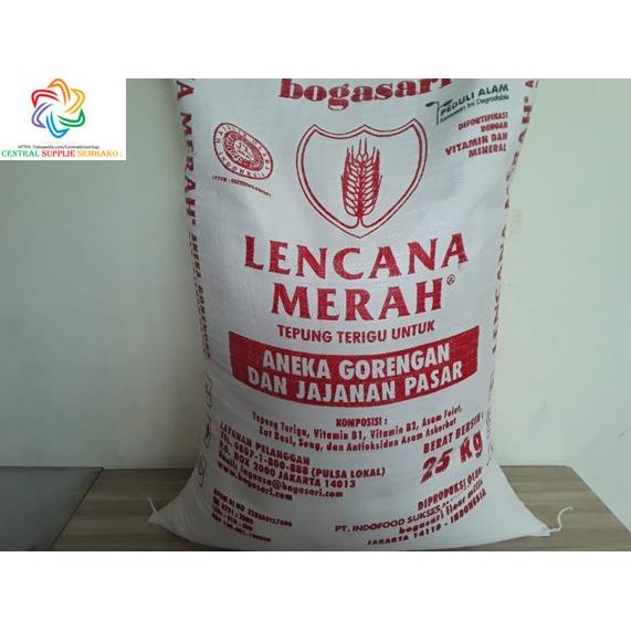 

Tepung Terigu Lencana Merah [25 Kg /1 Karung ] Original Dan Terlaris