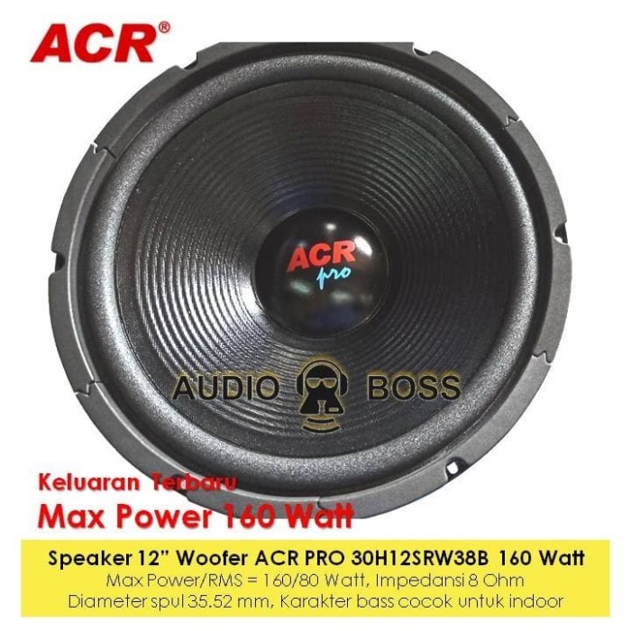 Speaker 12 Inch Woofer Acr Pro 500 Watt / Speaker Woofer 12" Acr Pro