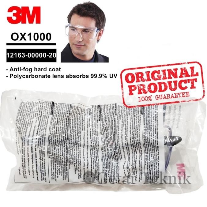 Original.. Kaca Mata Safety 3M Ox1000 Protective Eyewear 2000 12163-00000-20