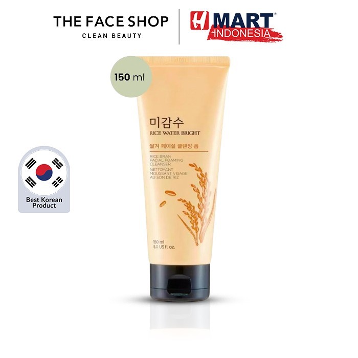 

The Face Shop Rice Water Bright Rice Bran Facial Foaming Cleanser - Pembersih Wajah Untuk Mengangkat
