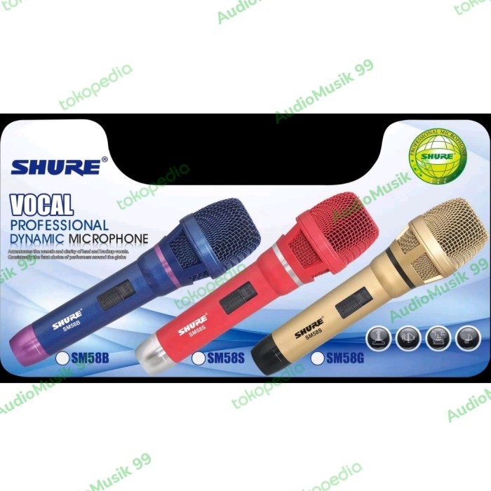 Mic Kabel Dynamic Shure SM58B / SM58S / SM58G