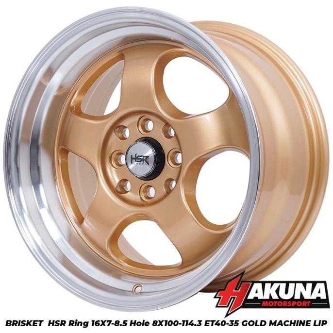 Peleg Mobil Bintang HSR BRISKET R16x7/8,5 H8X100-114,3 Varian GOLD