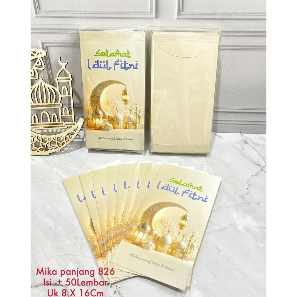 

Ex45 AMPLOP LEBARAN IDUL FITRI PANJANG 50 pcs KEMASAN MIKA IDUL FITRI ISI 50 LEMBARA Murah