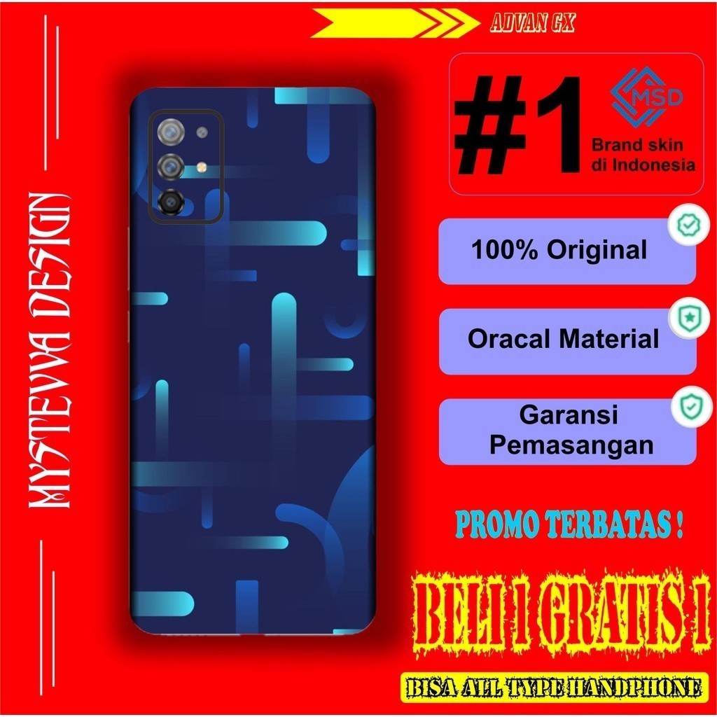 

Terlaris Beli 1 Gratis Advan Gx Garskin Stiker Custom Case Laminasi Tebal COD