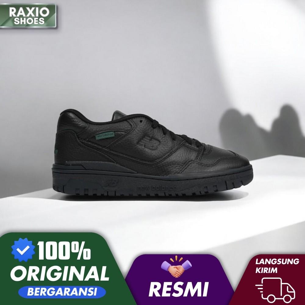 Sepatu Sneakers Pria Nb 550 Full Black Leather BNIB